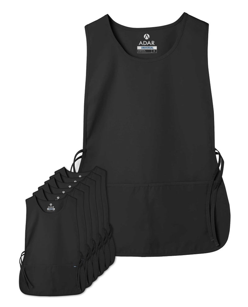 Adar Uniforms Universal Unisex Cobbler Apron 6 Pack - 7026 - BLK - R - Image 1